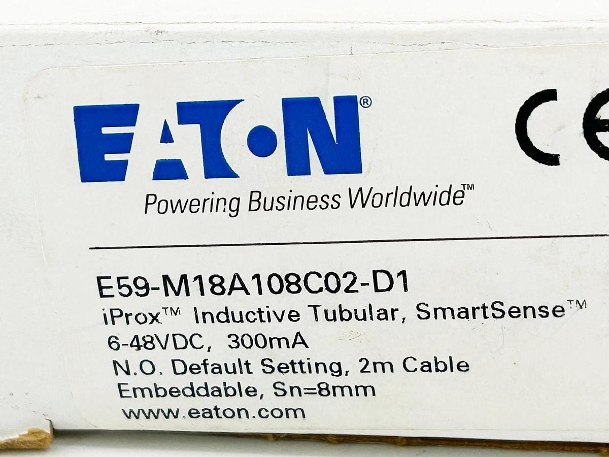 New Eaton E59-M18A108C02-D1 Inductive Proximity Sensor 6-48VDC 300MA