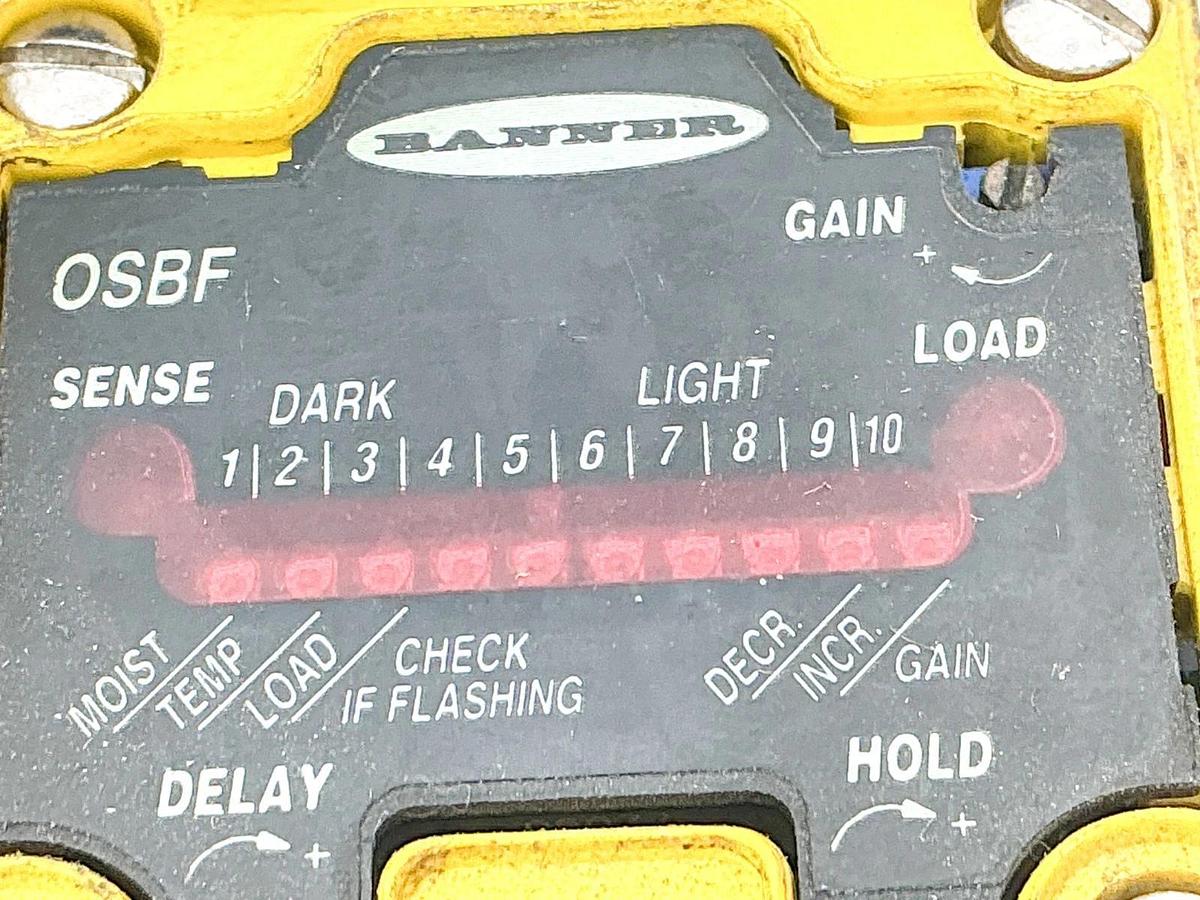 Used Banner Engineering OSBF Omni-Beam Photoelectric Sensor Head 27083