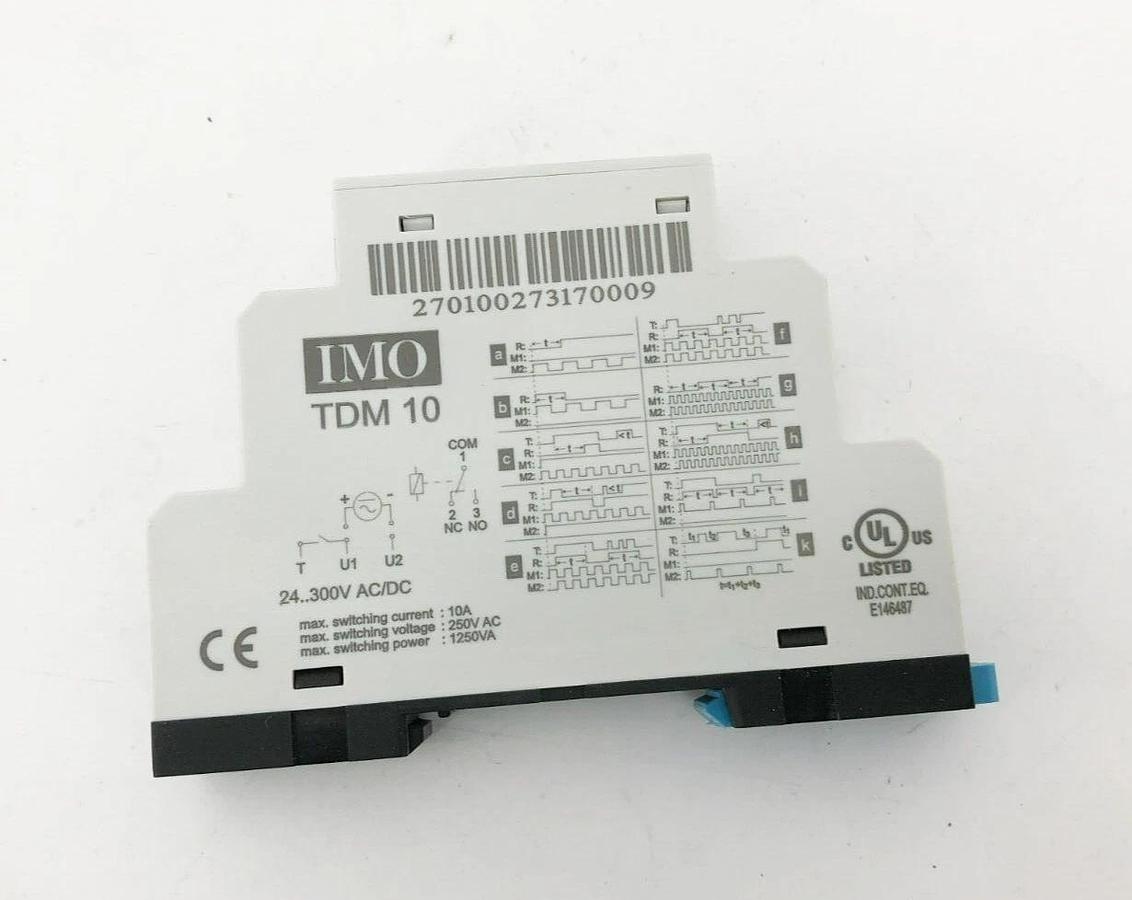 New IMO TDM10 Multifunction Timer 10A 0.1s-10d 24-350VDC 24-265VAC 270100