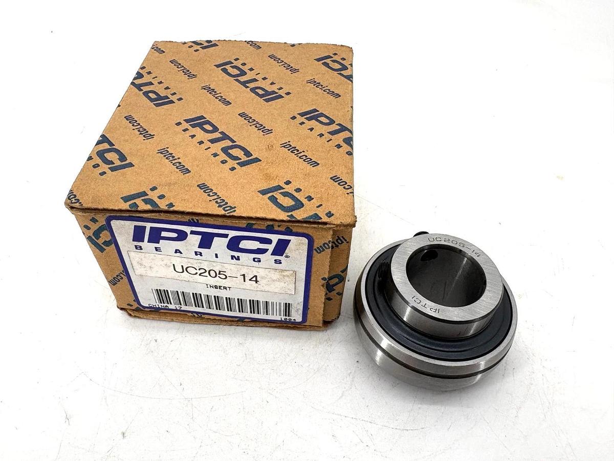 New IPTCI UC205-14 Ball Bearing Insert 7/8" Bore Set Screw Locking