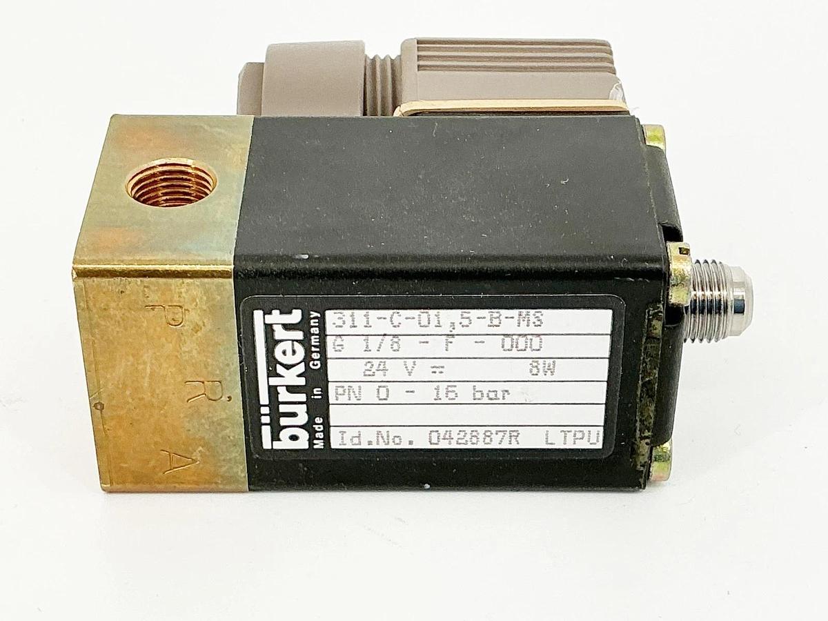 New Burkert 311-C-01.5-B-MS Solenoid Coil 24V 8W 16Bar -No Box