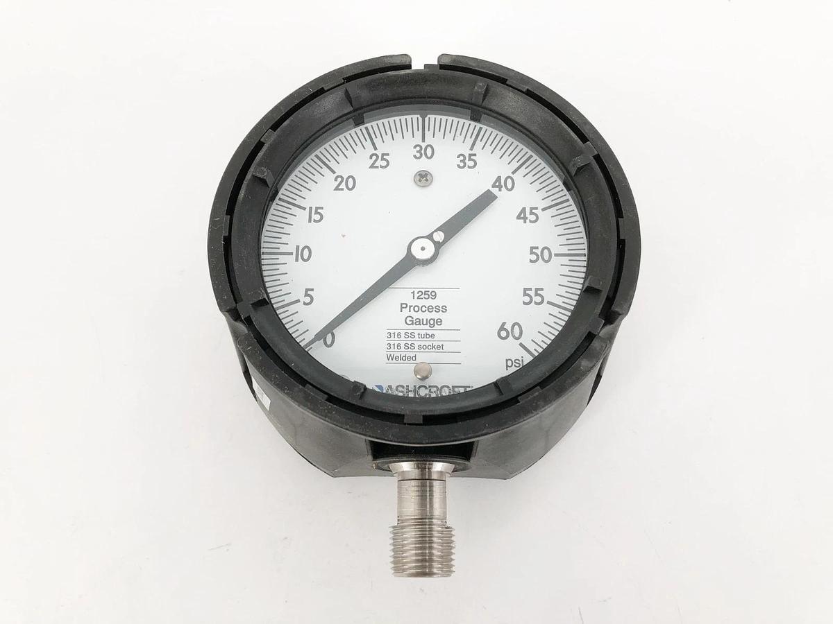 New Ashcroft 45-1259SD-04L-XLJSG-60# Gauge 4-1/2" 60psi 1/2" LM