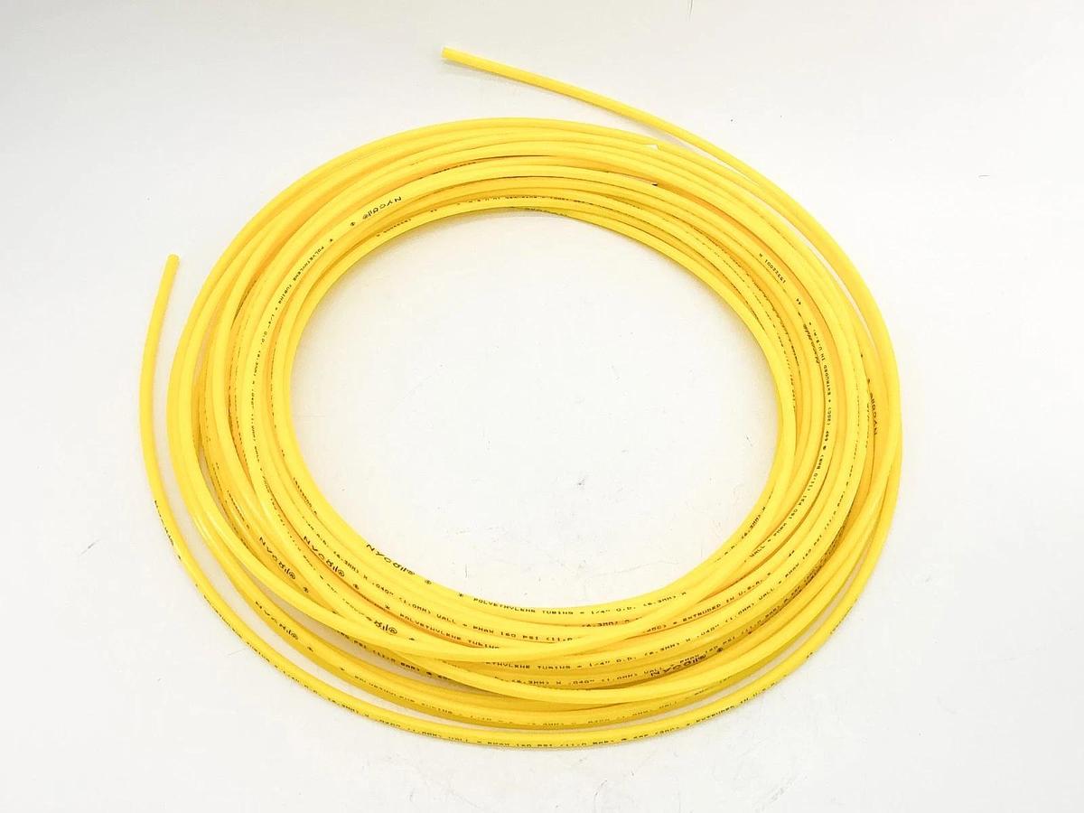 New Nycoil 62445 Yellow Tubing 1/4ODX.040 Wall P.E.Tube 100Ft