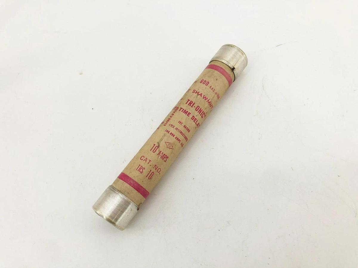 Lot of 3 New Shawmut Trionic TRS10 Time Delay Fuses 10A 600VAC