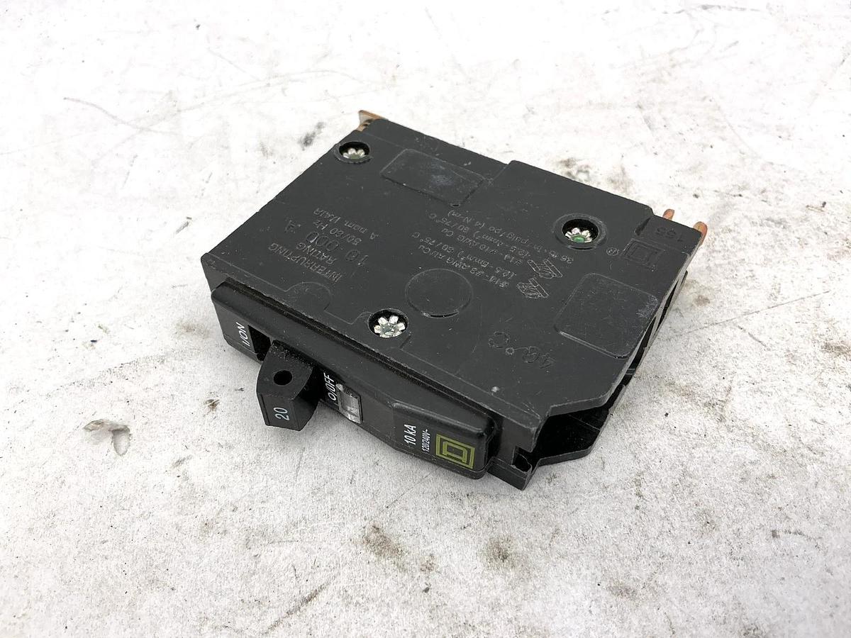 Lot of 2 New Square D QOB120 Circuit Breaker 1-Pole 20A 120/240V