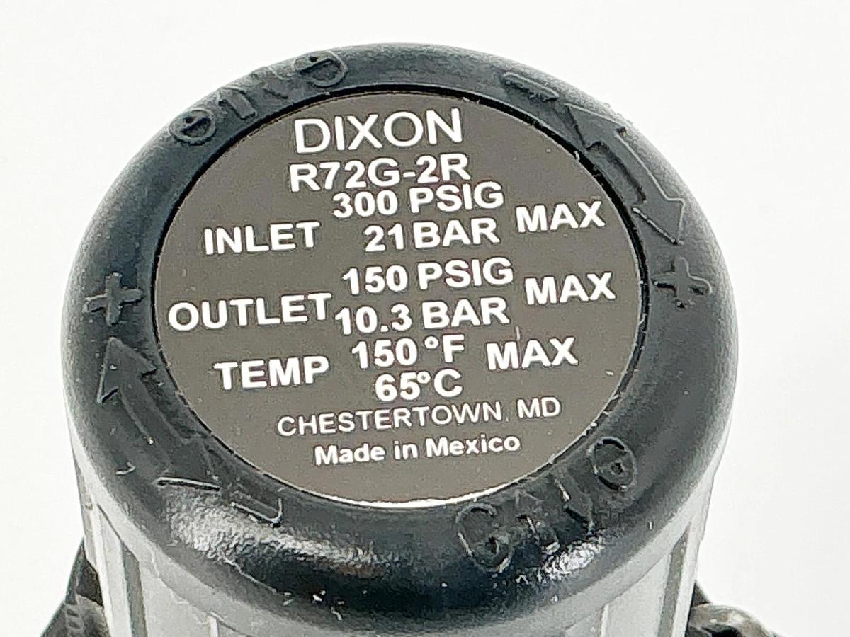 New Dixon R72G-2R Regulator W/Gauge 300PSIG 21Bar - No Box