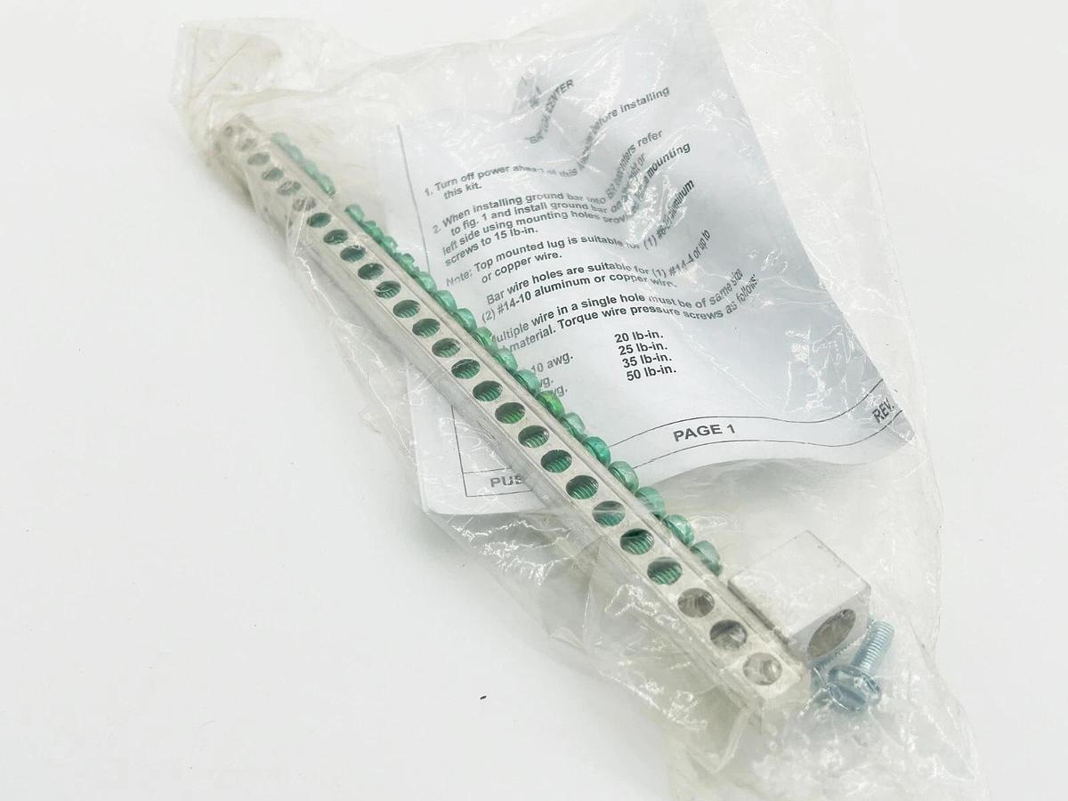 New Eaton GBK2120 Circuit Ground Bar 21 Terminals 2/0 Lug 3/4" CH Series