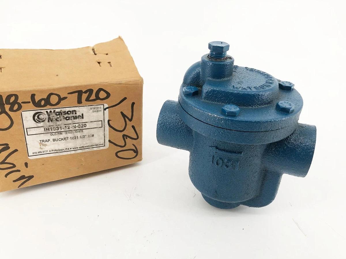 New Watson McDaniel IB1031-12-N-020 Inverted Bucket Steam Trap 1/2" NPT 20psig