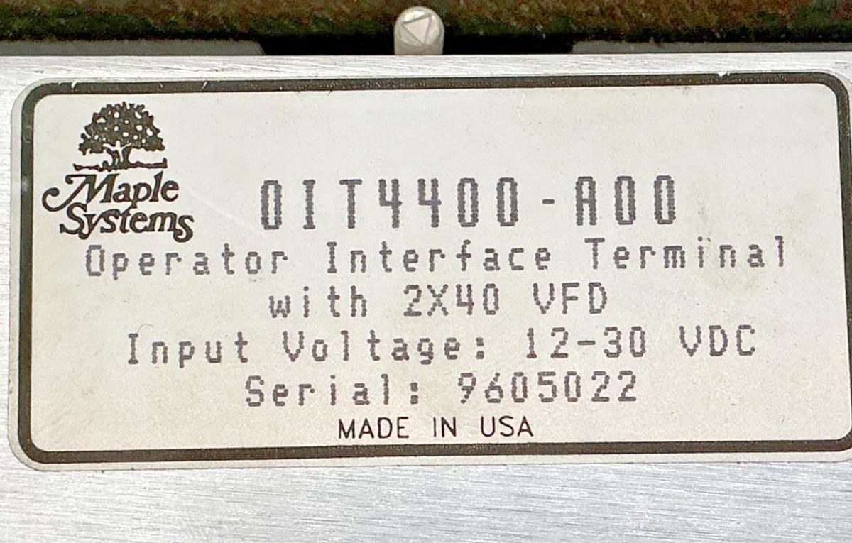 Used Maple Systems 0IT4400-A00 Operator Interface Terminal 12-30VDC For Parts Only