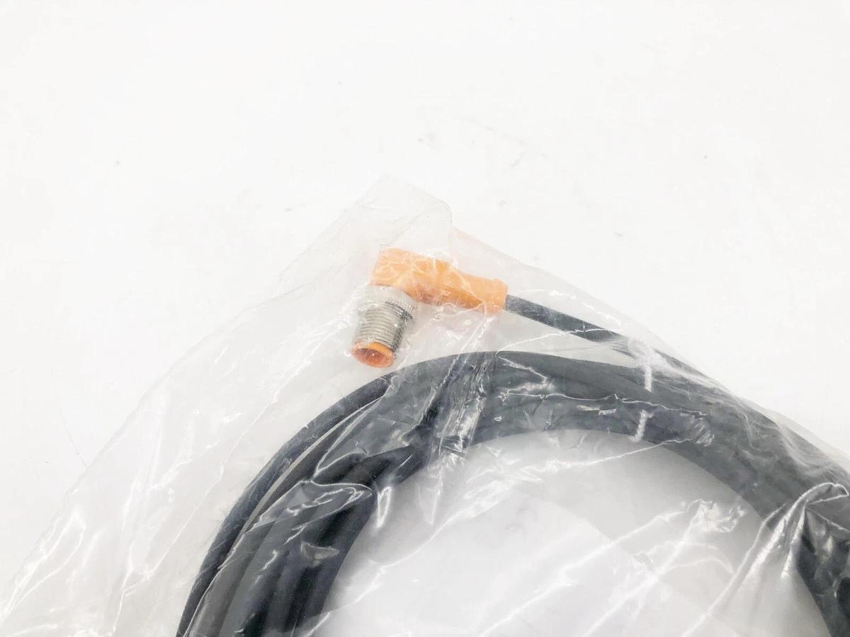 New IFM Efector EVC080 Cordset M12 Connector 4A 250AC/300DC 5m Length