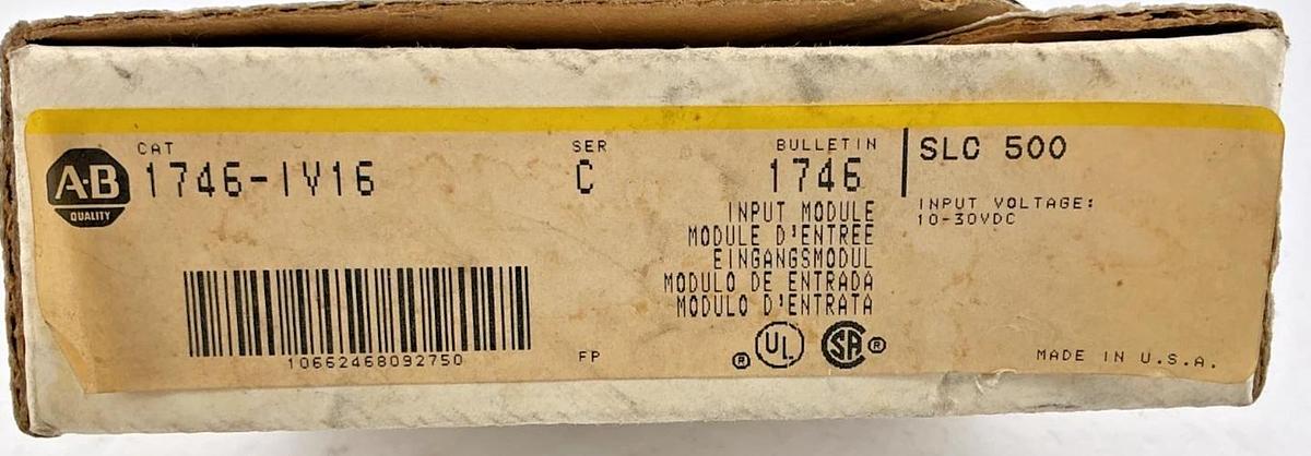 New Allen Bradley 1746-IV16 Ser C Input Module 16-Inputs 10/30VDC