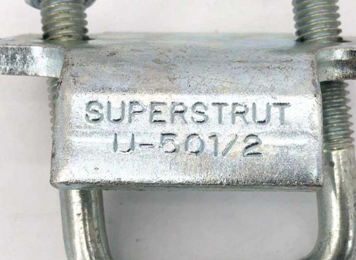 Lot of 3 New Superstrut U-501/2 Beam Clamps 3" Wide w/ Hex Nut & U-Bolt - No Box