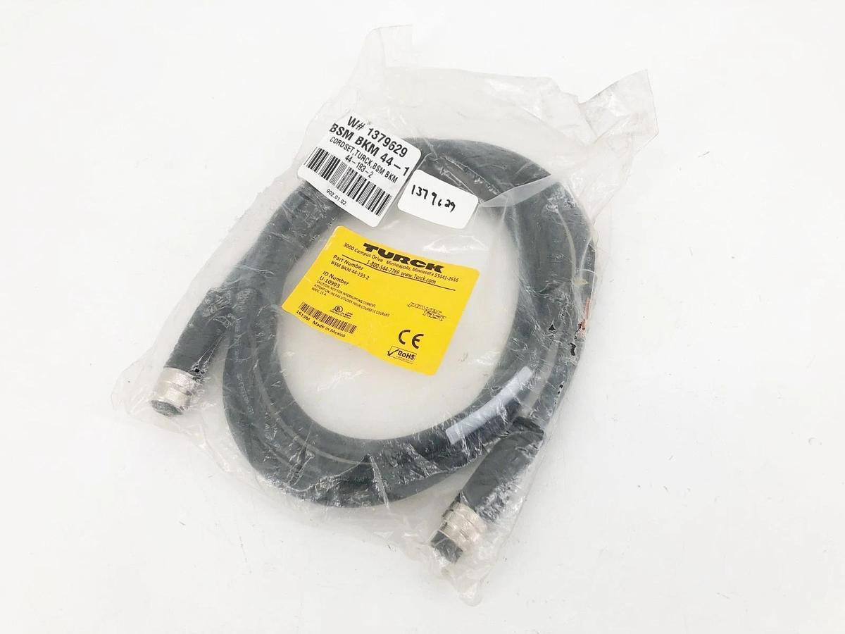 New Turck BSM BKM 44-193-2 Double-Ended Cordset Male-Female 4 Pin U-10993