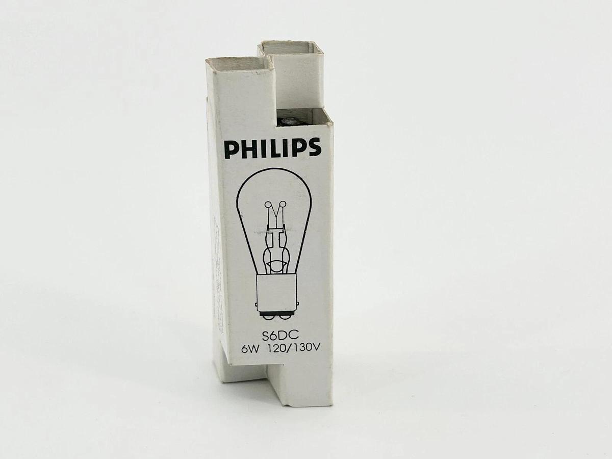 New Lot of 6 Philips S6DC Miniature Indicator Bulb 6W 120/130V