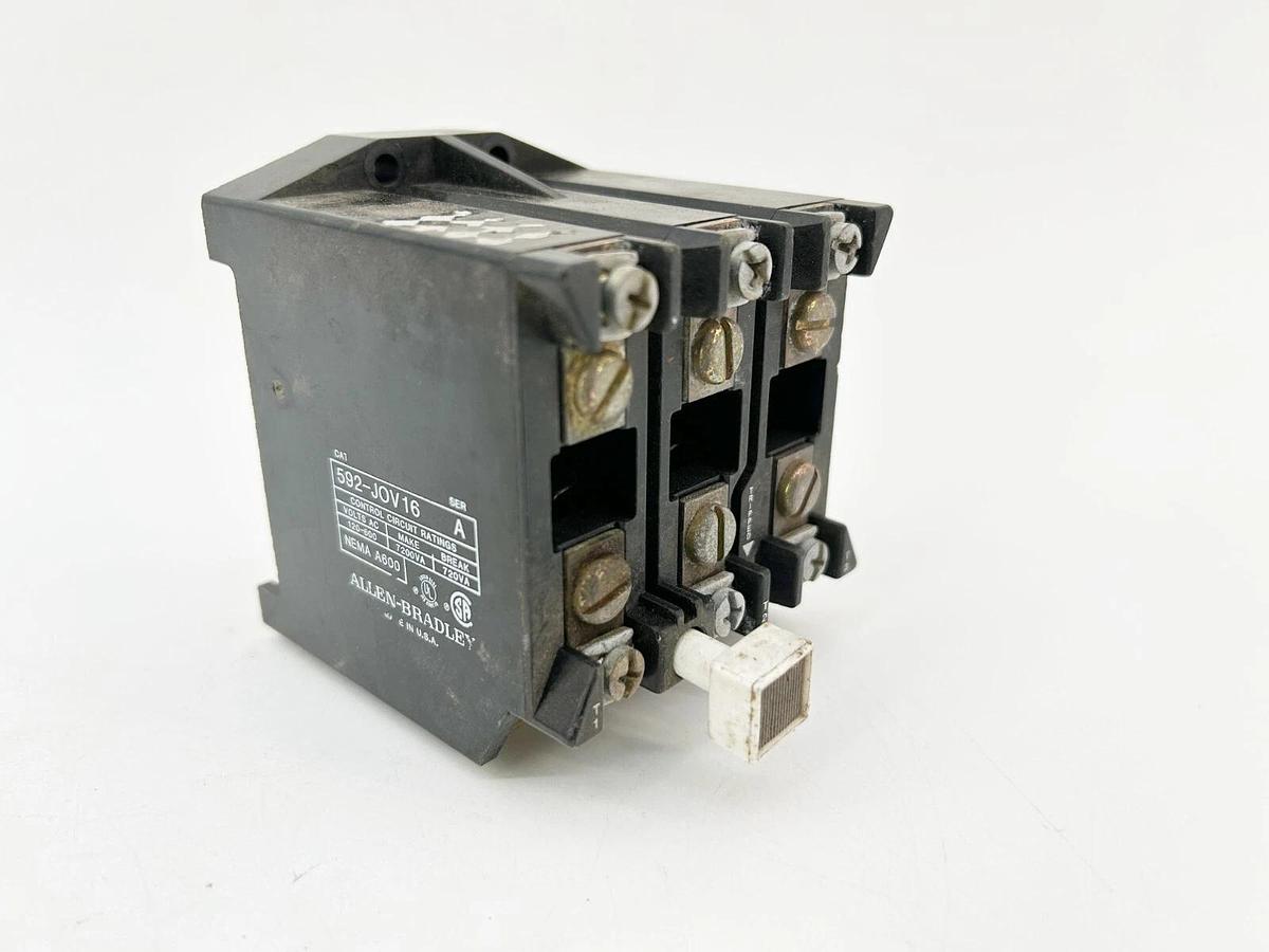 Used Lot of 3 Allen Bradley 592-JOV16 Overload Relay 24A 3P 120-600V 7200VA