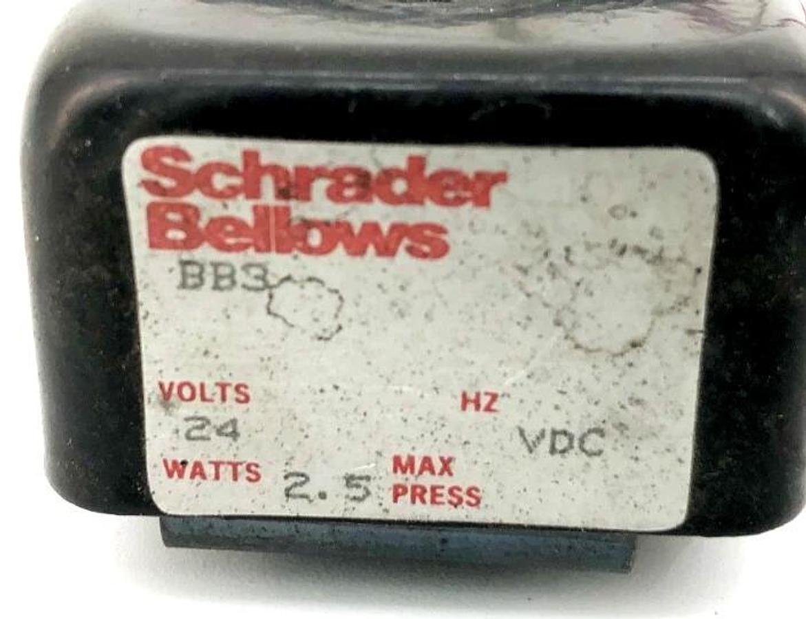 Used Lot of 2 Schrader Bellows BB3 Coils 24VDC 2.5W