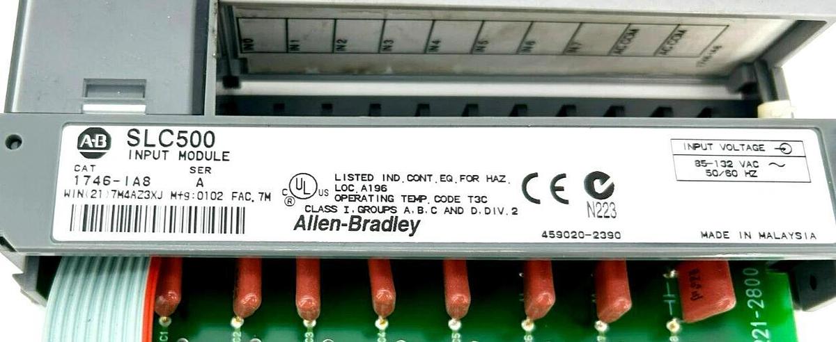 New Allen Bradley SLC500 Input Module, 1746-IA8 Ser. A, 85-132VAC, 50/60Hz