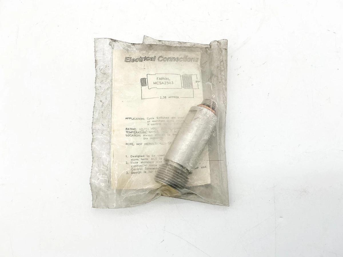 New Farval MCSA2503 Electrical Connector for Cycle Switch 3P 24VDC