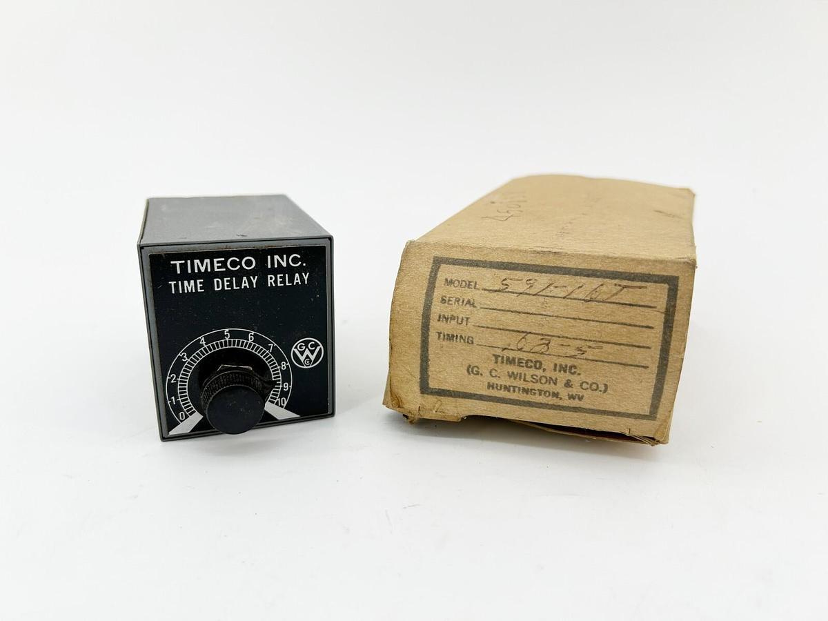 New Timeco 591-16T Time Delay Relay 115V 60C 1-2 Second
