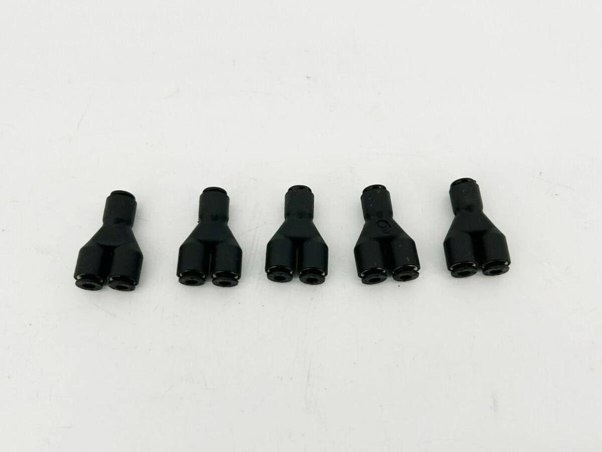 Lot of 5 New Lawson 62220 Fittings, 1/8" OD, Y Union, Glass Reinforced Nylon