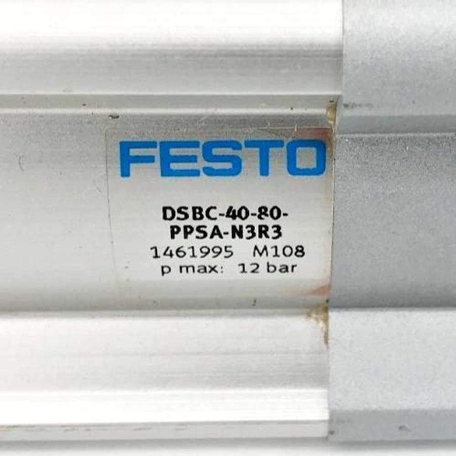 New Festo DSBC-40-80-PPSA-N3R3 Cylinder 40mm Bore 80mm Stroke 1461995 - No Box