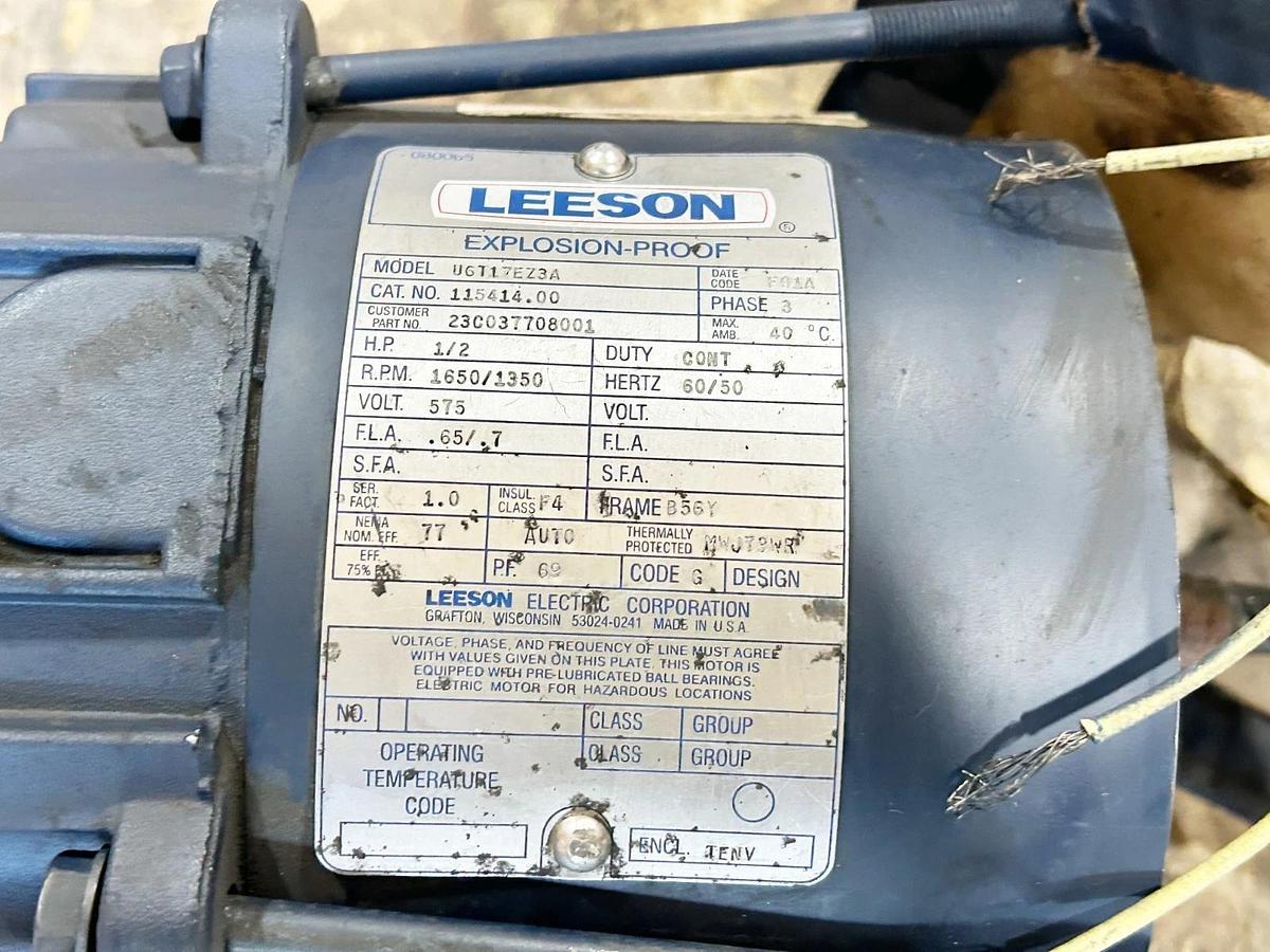 New Leeson 115414.00 Motor 1/2HP 575V 3PH U6T17EZ3A B56Y Frame - No Box