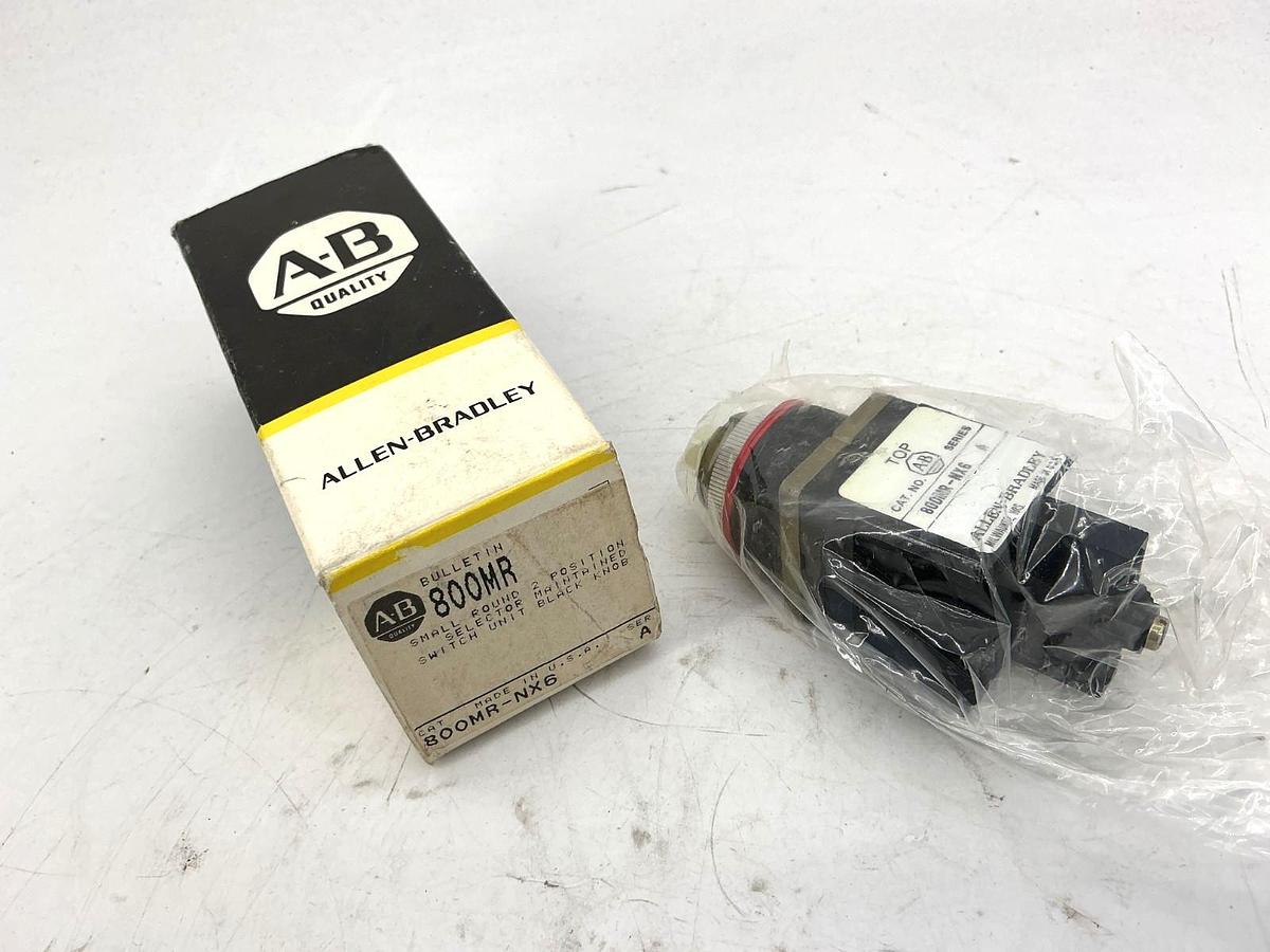 New Allen Bradley 800MR-NX6 Ser A Round Selector Switch 2Pos Maintained