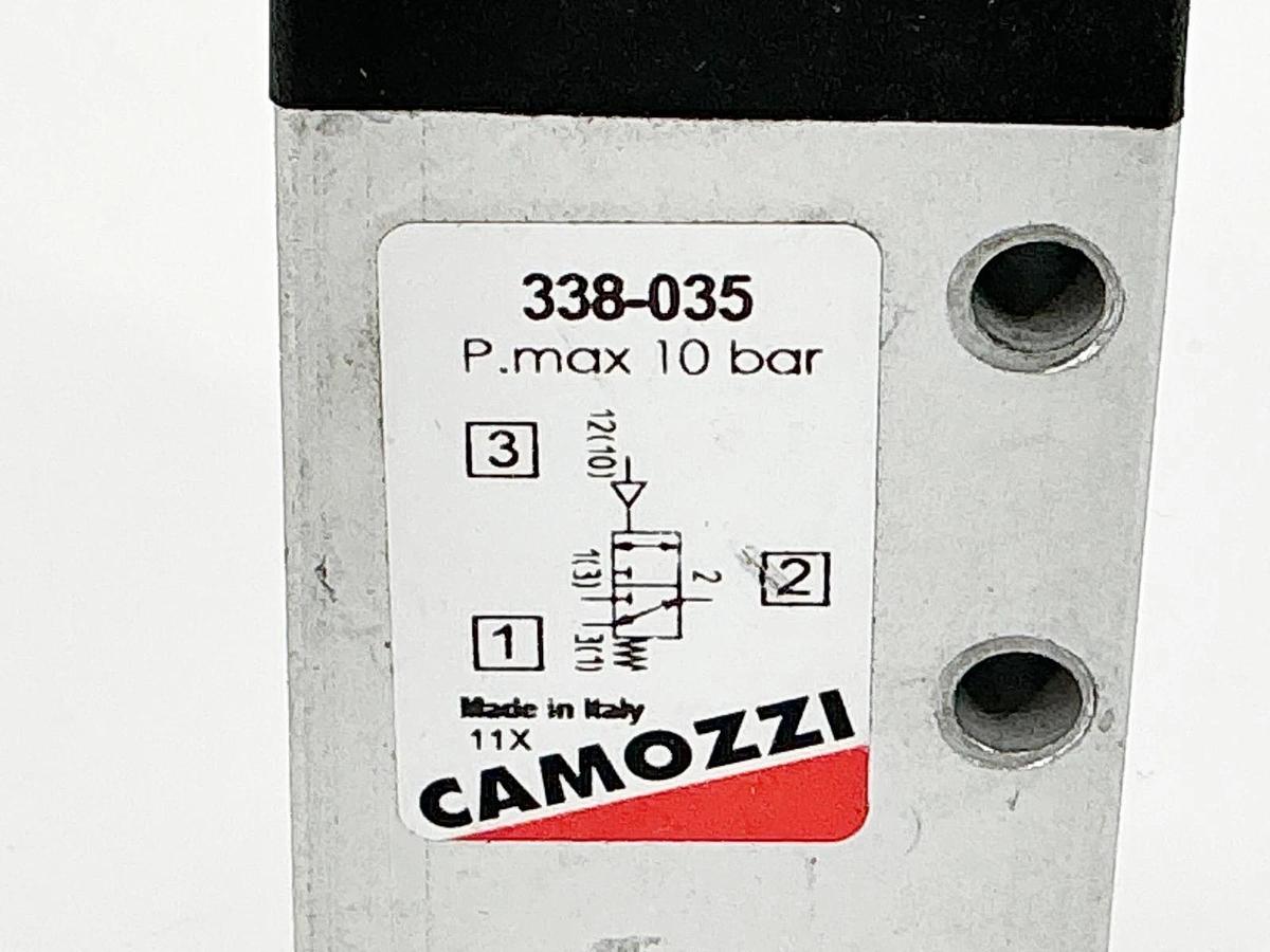 Used Camozzi 338-035 Pneumatic Valve 10Bar 1/8" Port