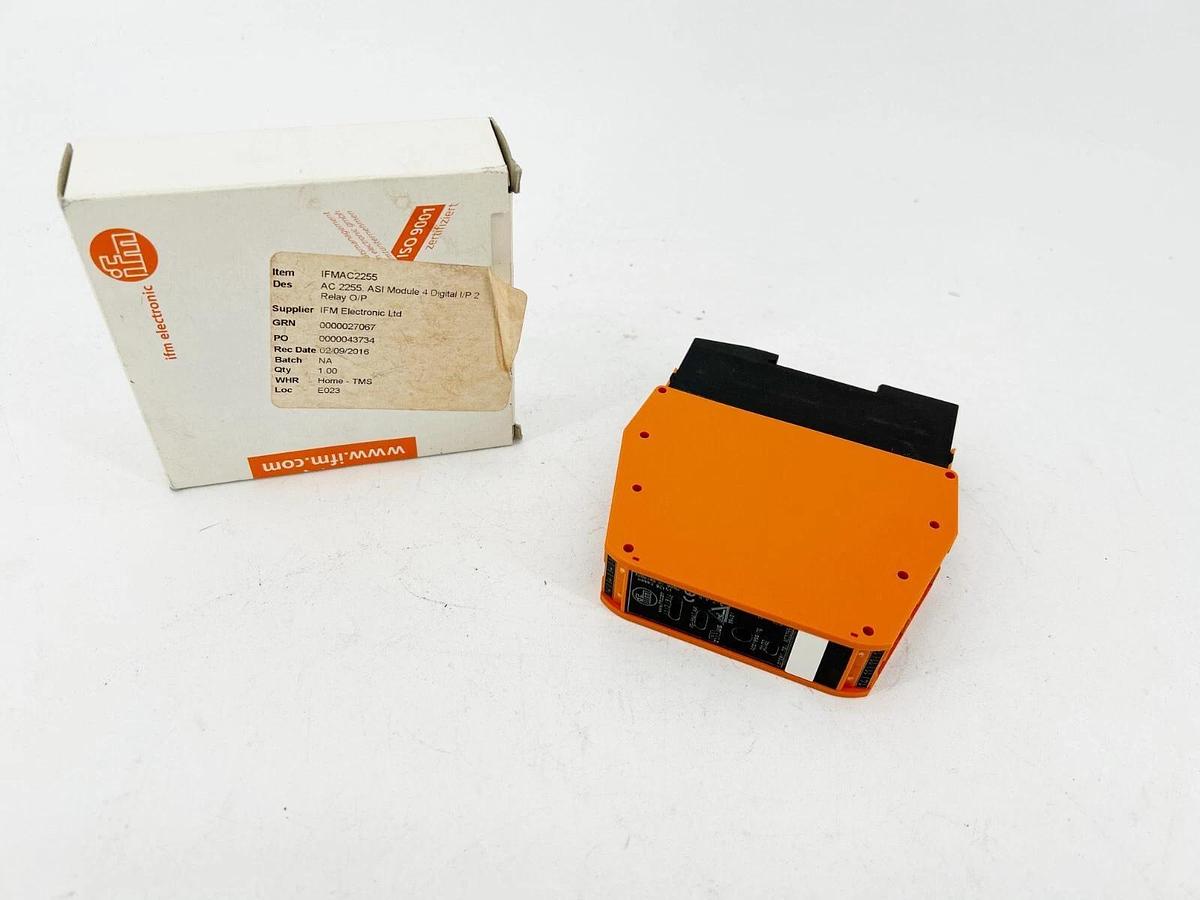 New IFM AC2255 AC 2255 ASI Module 4 Digital I/P2 Relay O/P