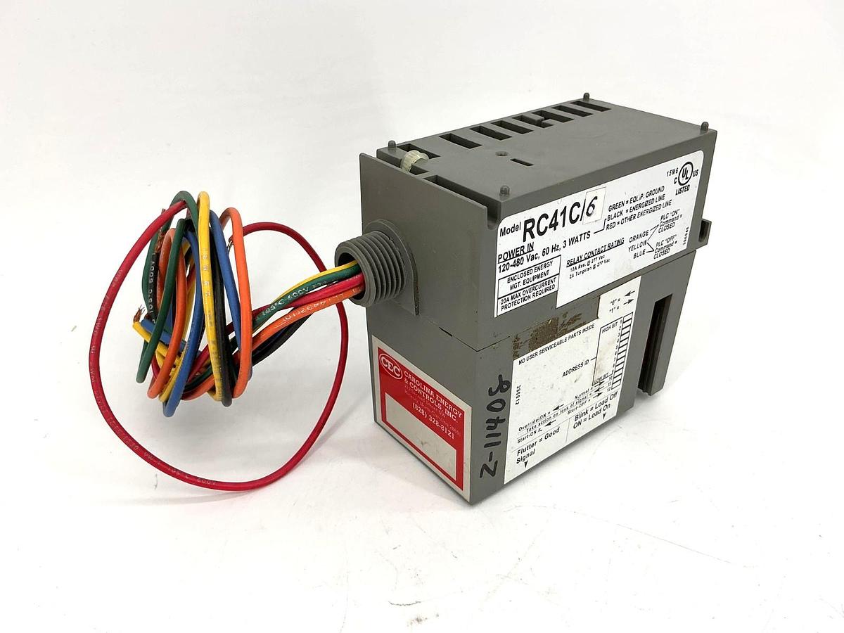 Used RC41C/A Power Supply Programmable Relay 6-Wire 3W 120-480VAC 60HZ RC41CA RC41C/6