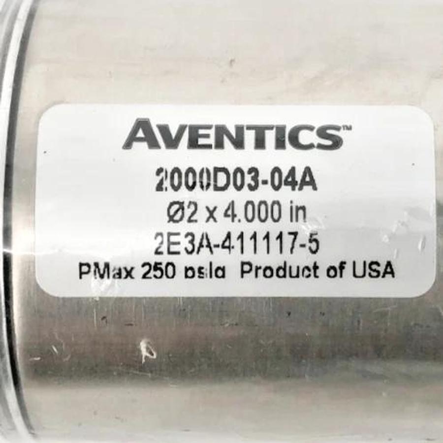 New Aventics 2000D03-04A Pneumatic Cylinder 2" Bore 4" Stroke - No Box