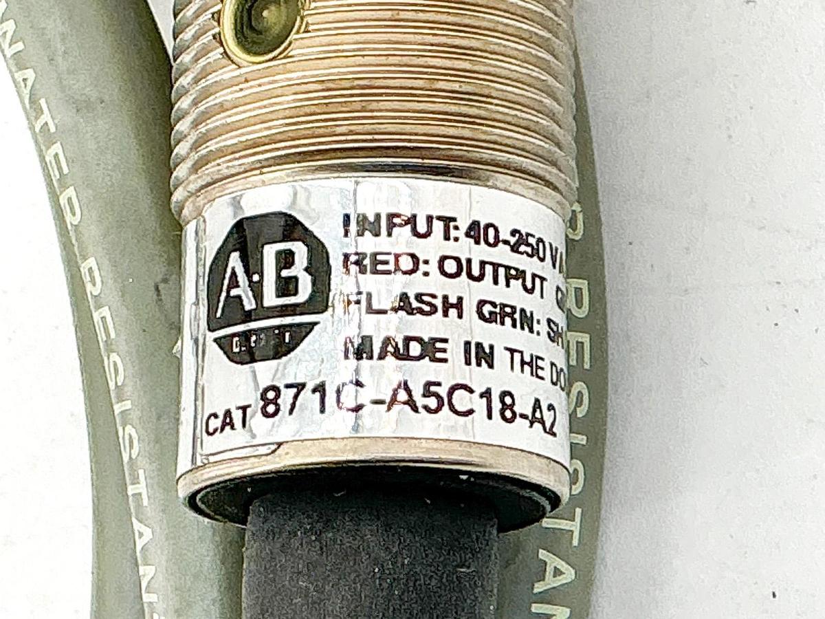 New Allen Bradley 871C-A5C18-A2 Inductive Proximity Sensor 240V 500mA- No Box