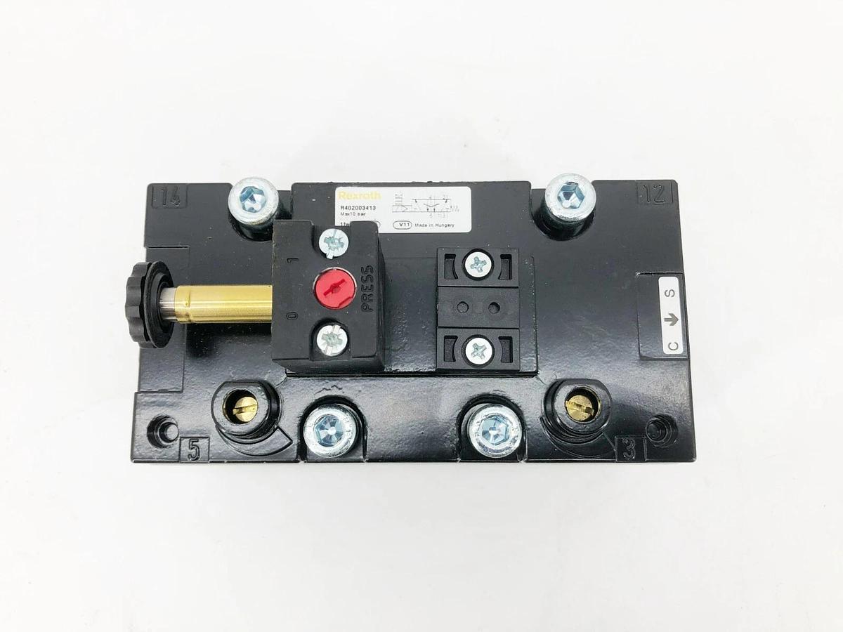 New Rexroth R402003413 Solenoid Valve V581-I4-5/2SR-110AC-CNO-AL-INT-T1-4I4-5