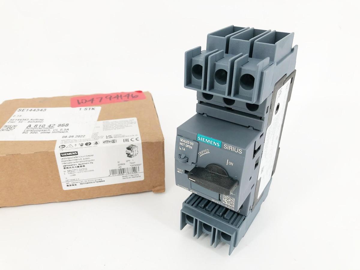 New Siemens 3RV2711-0JD10 Motor Protection Breaker 3 Pole 690V 1A