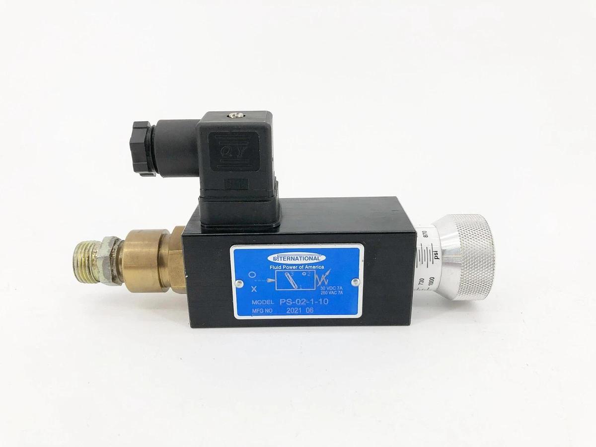 New International PS-02-1-10 Pressure Switch 1/4" NPT 30VDC 250VAC 7A - No Box