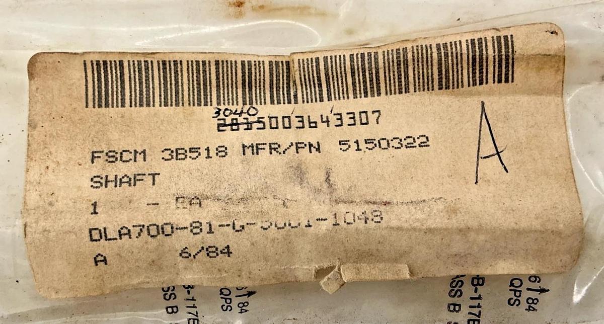 New Detroit Diesel 5150322 Rocker Arm Shaft GR.1.8160