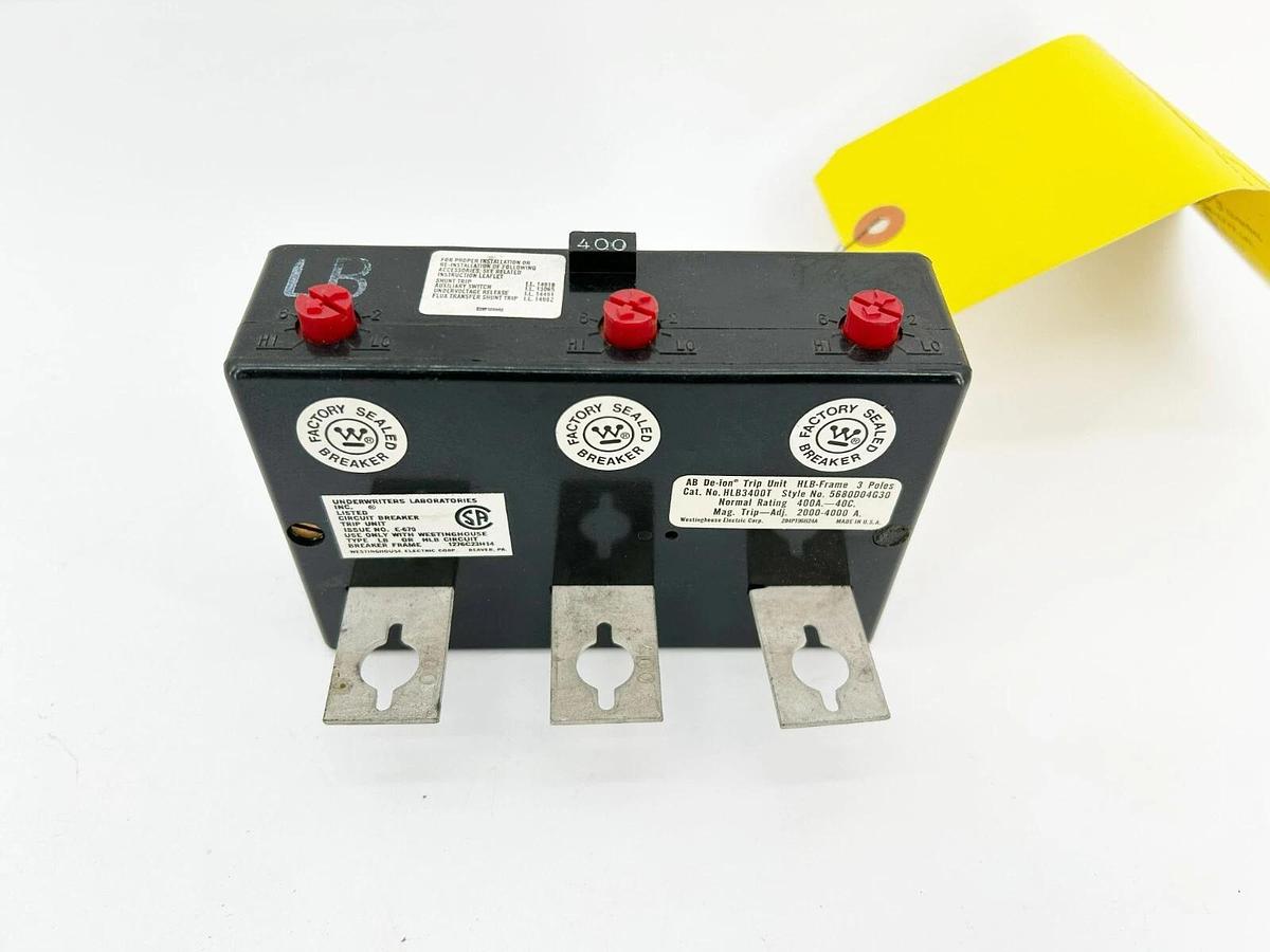 New Eaton Cutler-Hammer HLB3400T Trip Unit, 400 A, 3- Pole