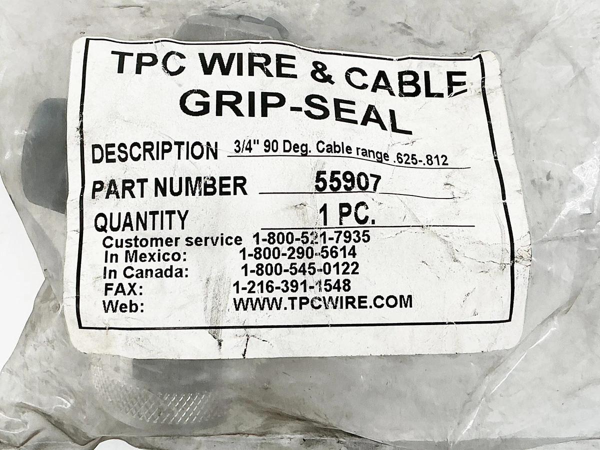 New Lot of 3 TPC 55907 3/4" 90Deg Cable Range 625.812