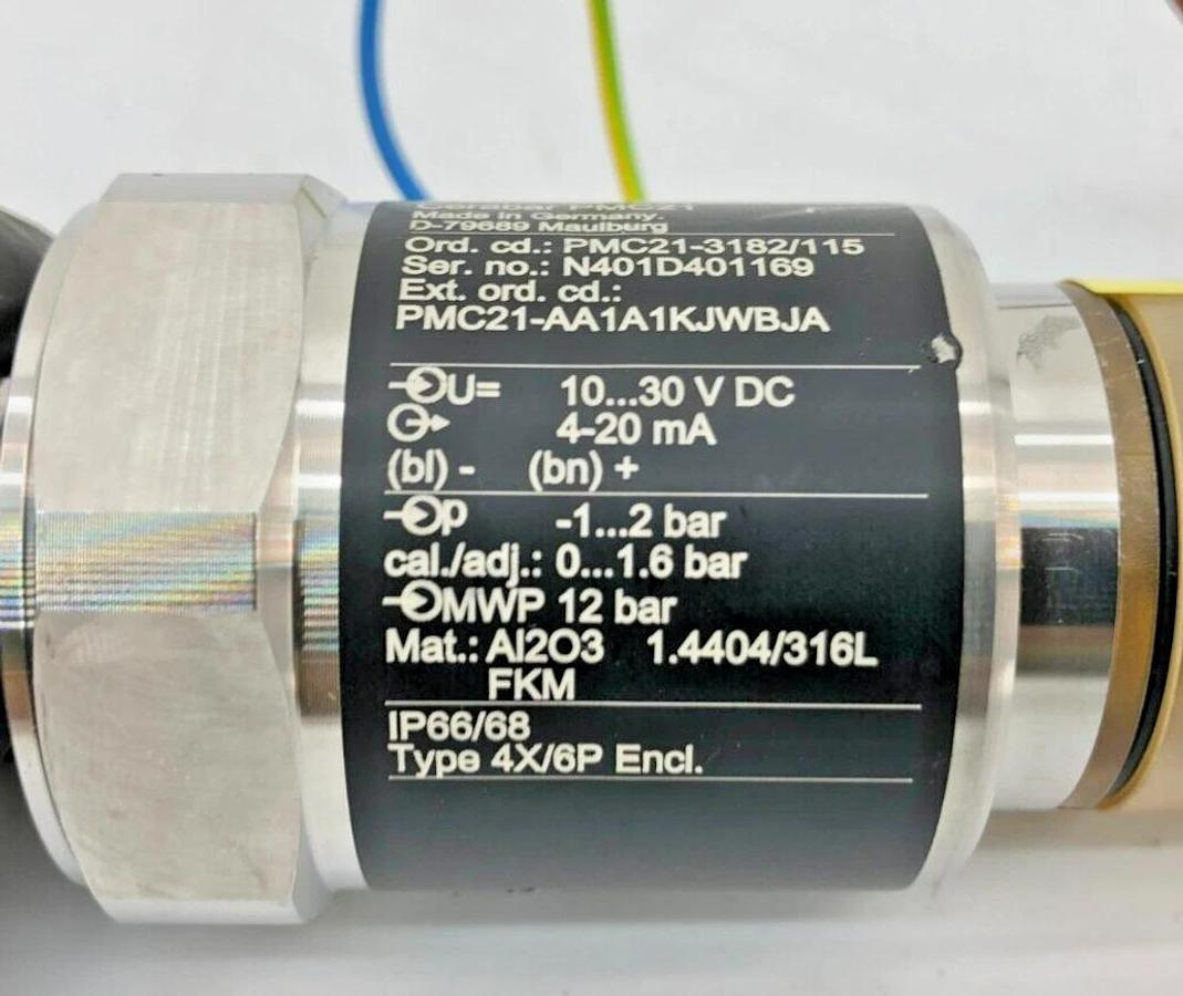 Used Endress+Hauser Cerabar PMC21-3182/115 Pressure Transducer PMC21-AA1A1KJWBJA