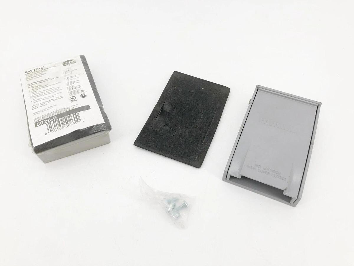 New Bell Rayntite 5026-0 Single Gang Device Flip Cover Weatherproof