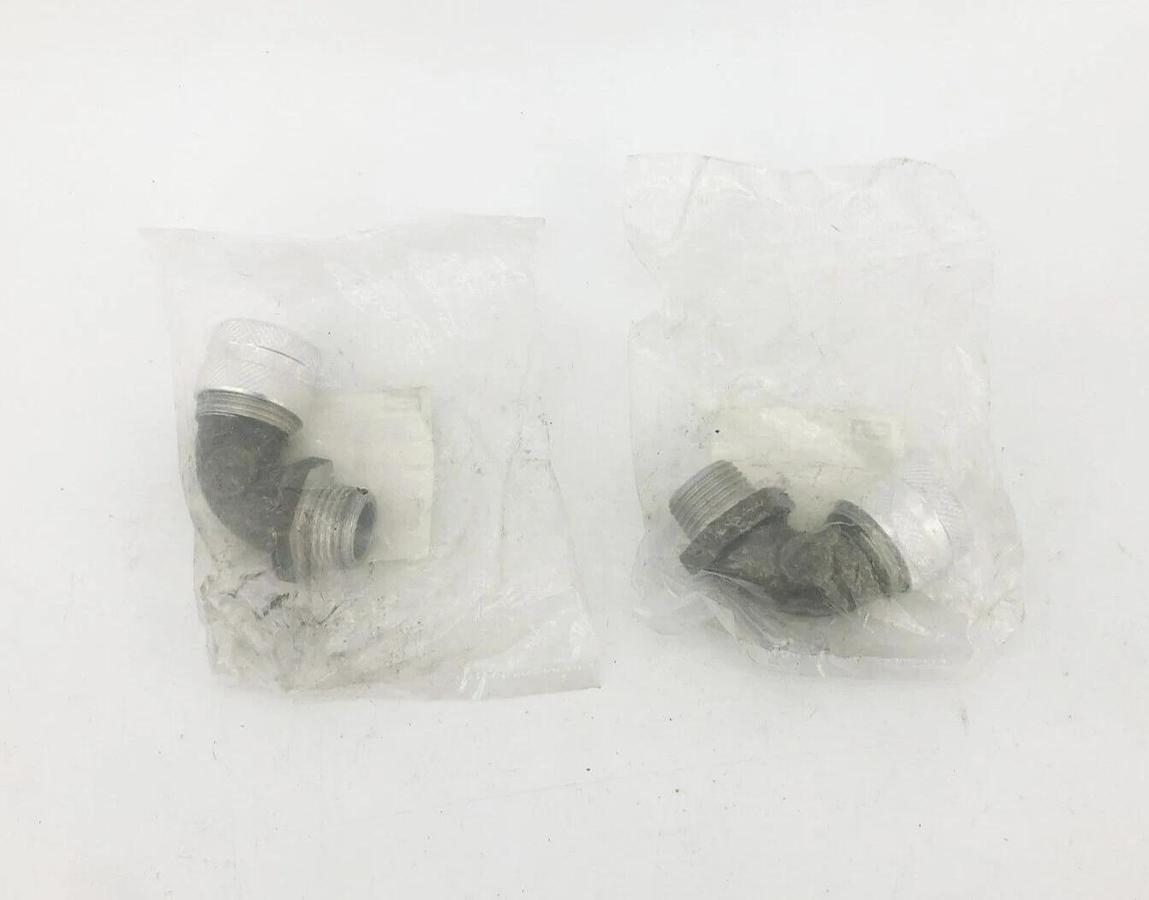 Lot of 2 New Hubbell NHC1024 Cord Connectors Aluminum 1/2" NPT .50"-.625" Brown