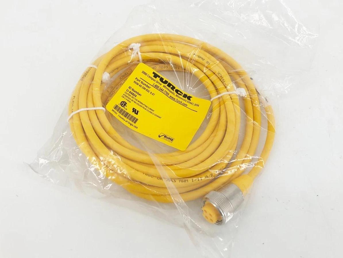 New Turck RKM 40-5M-RSC 4.4T Double-Ended Cordset 5m U-44804