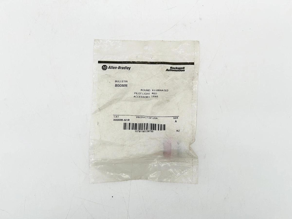 New Lot of 5 Allen Bradley 800MR-N1R Pushbutton Cap For Pilot Light 22MM Red