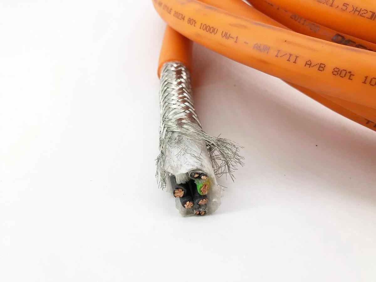 Used TE.CO. [4G6+(2x1) ST+(2x1,5) ST] ST Servo Cable Style 20234 Orange 18FT.