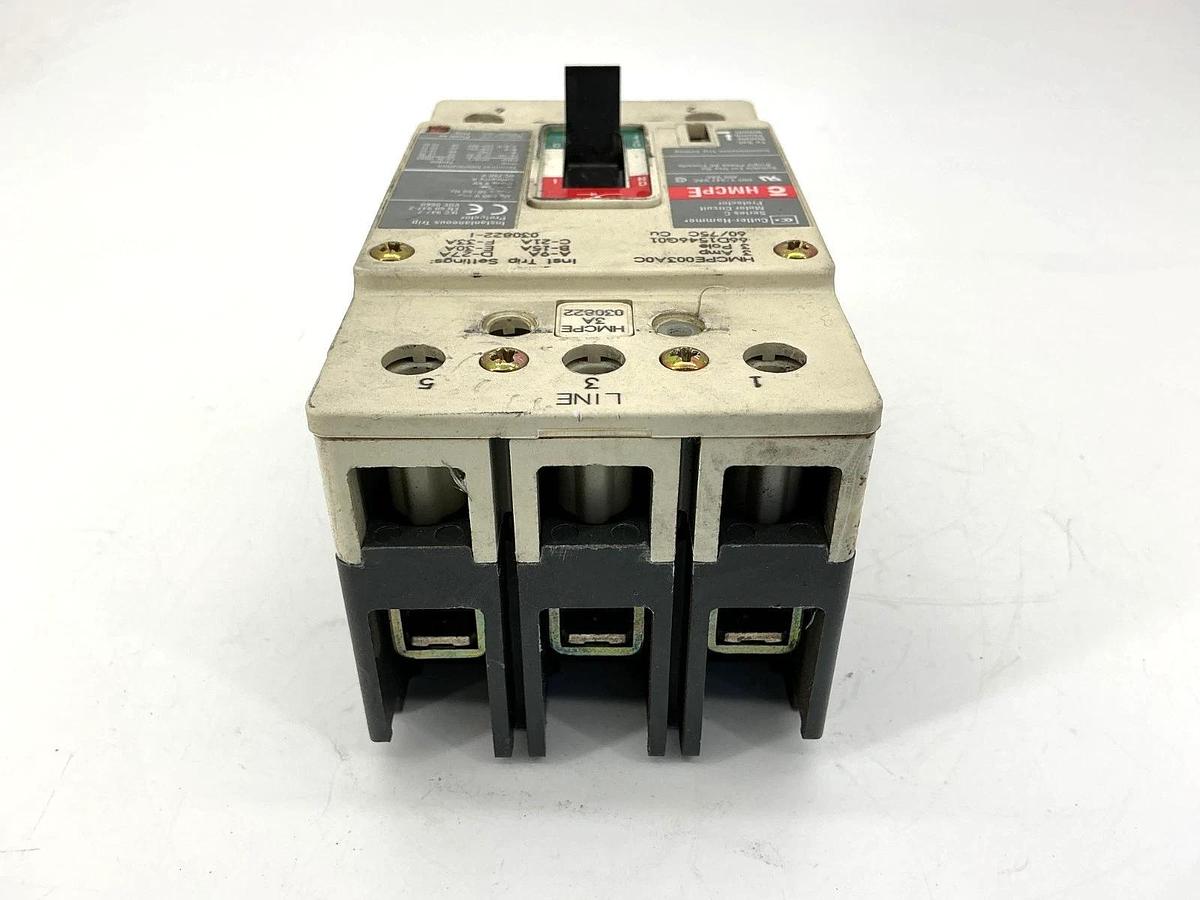 Used Cutler-Hammer HMCPE003A0C Ser C Motor Circuit Protector HMCP-E 3-Pole 3A 480VAC