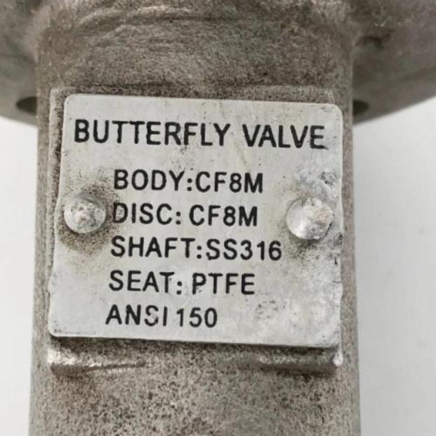 New 2-1/2" Butterfly Valve Disc/ Body: CF8M Shaft: SS316 DN65 - No Box