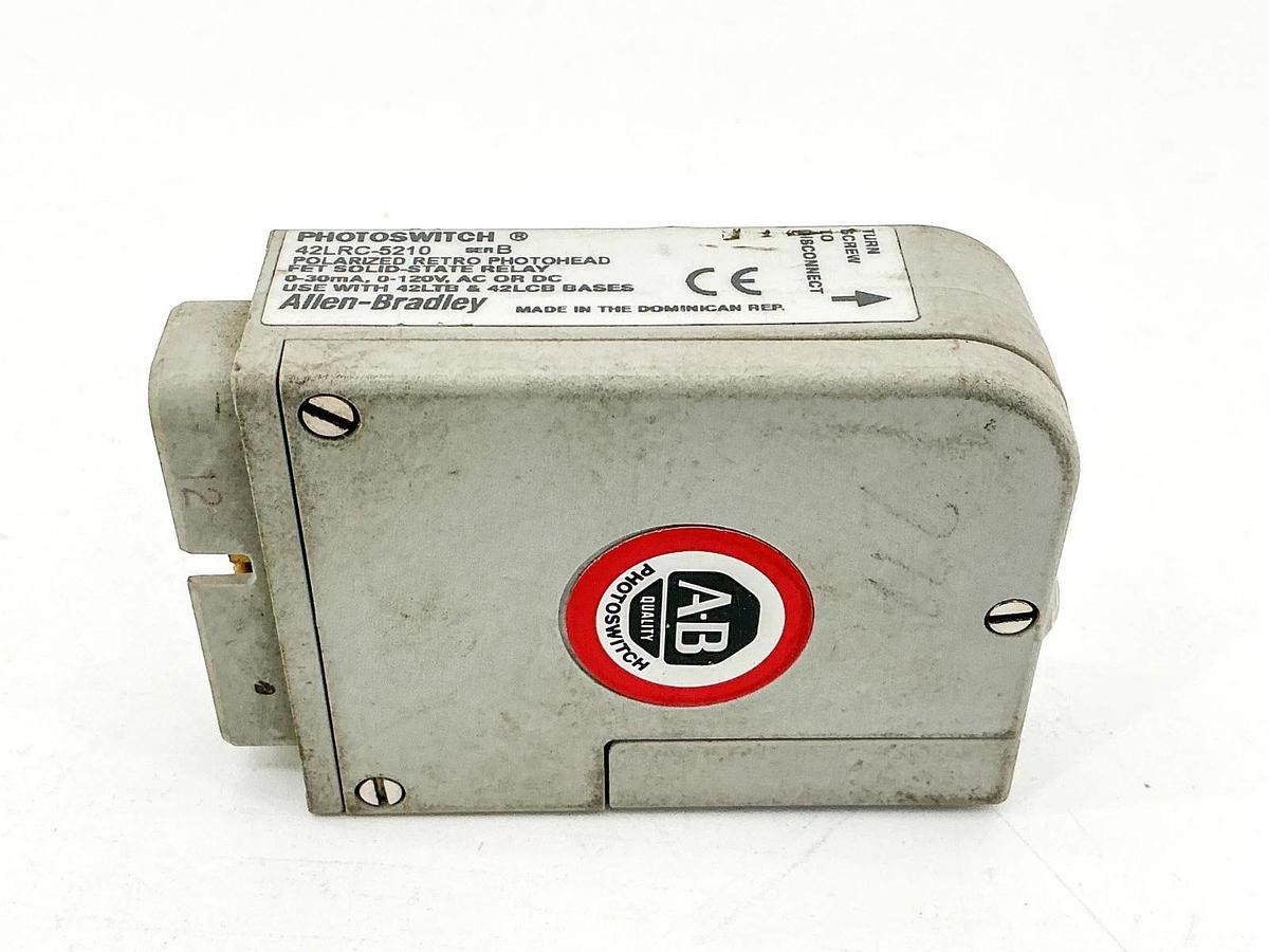 Used Allen Bradley 42LRC-5210 Photoswitch Sensor Head 120V 30mA Ser.B
