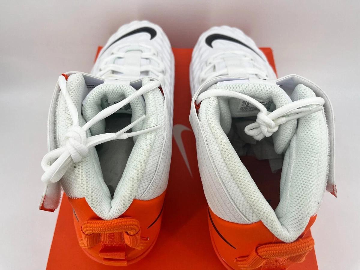 Nike Force Savage Pro 2 P White/Orange Size 16 OSU Beavers Football Cleats