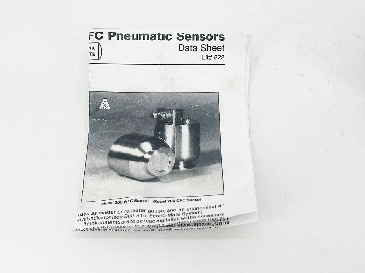 New Tank Mate 40-93-2 Pneumatic Sensor Model 200 / 200CFC 30PSIG