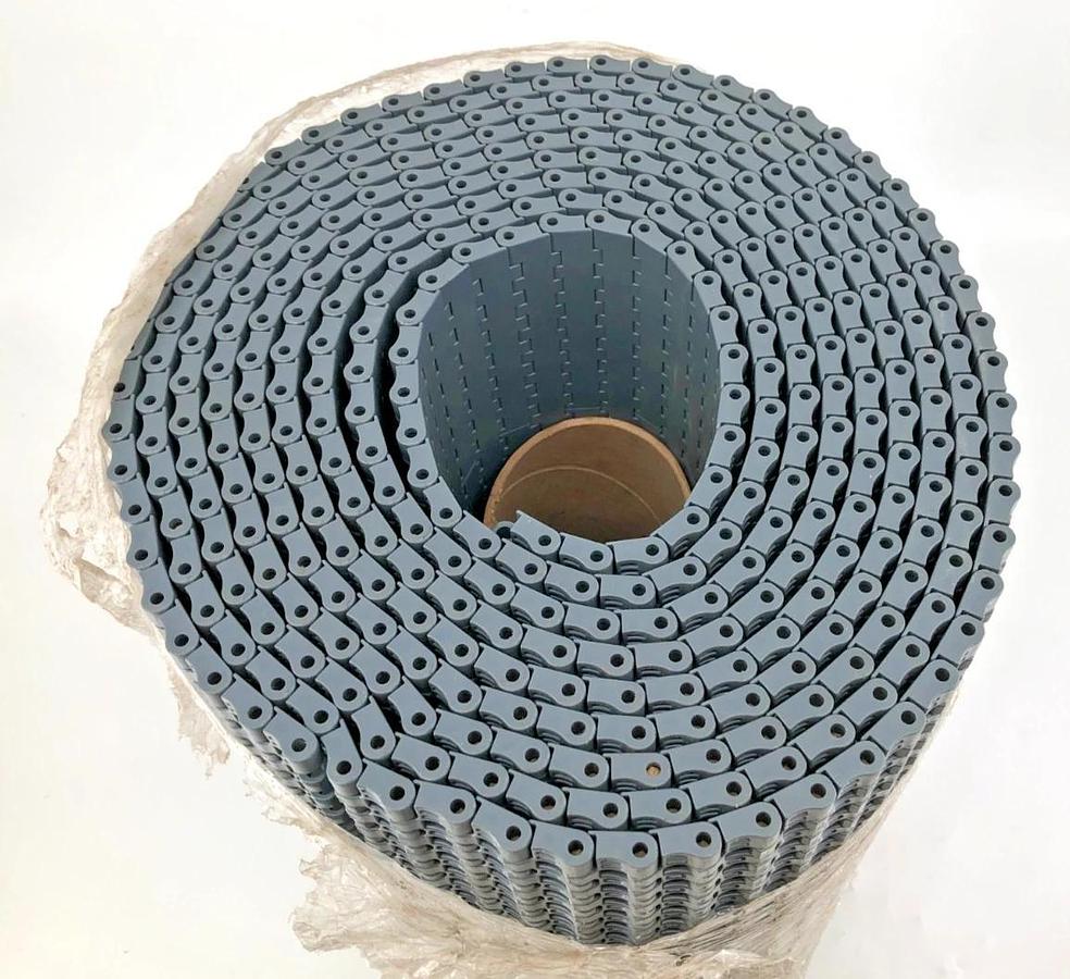 New Intralox 18598 Series 1000 Flat Top Acetal Grey 18" W x Approx. 18FT. No Box